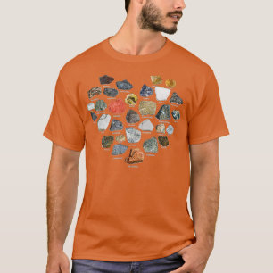 T-shirt Géologie Ores Minéraux Gemmes et cristaux Rock Col