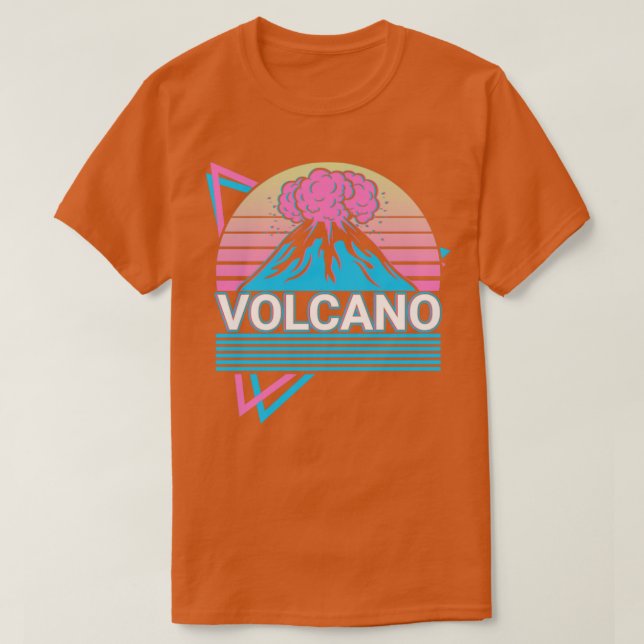T-shirt Géologie Volcano Magma Lava Retro Cadeau (Design devant)