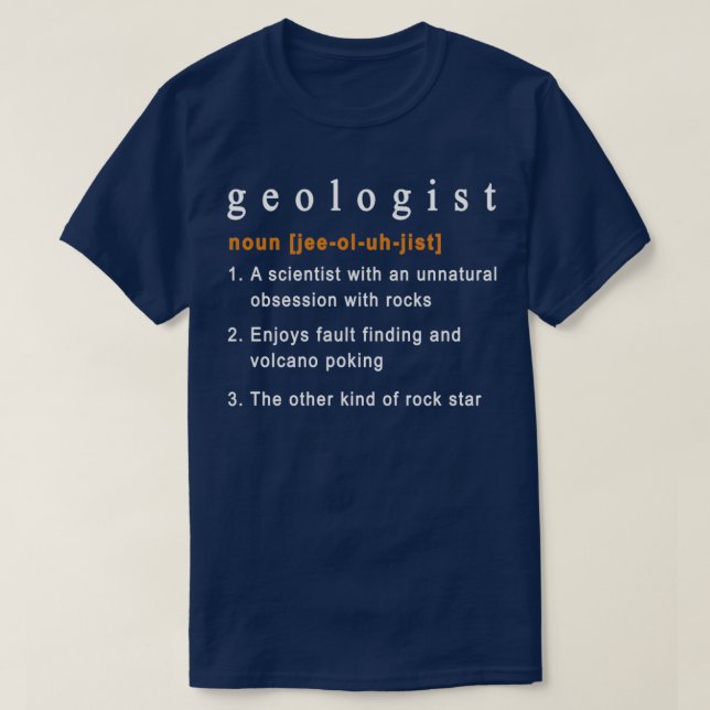 T-shirt Geologist Definition Geology Humour (Design devant)