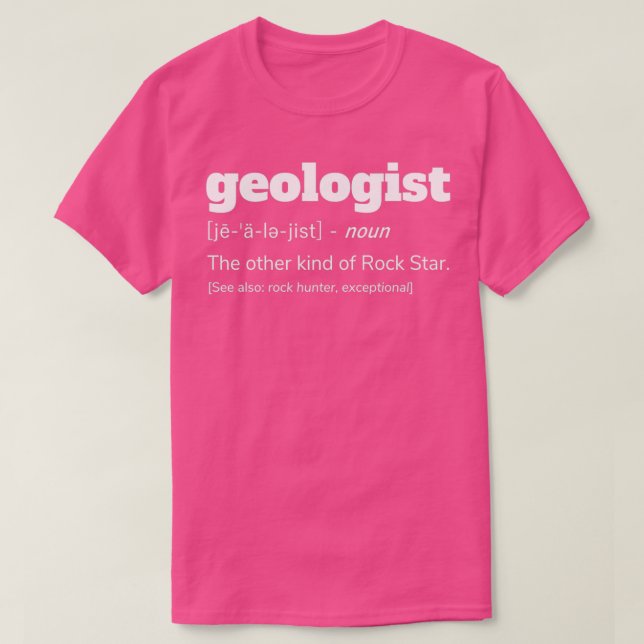 T-shirt Geologiste Définition Drôle Géologie Cadeau (Design devant)