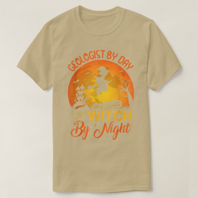 T-shirt Géologue De Jour Sorcière De Nuit Géologue Hallowe (Design devant)