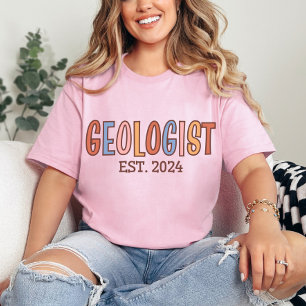 T-shirt Géologue Est. 2024, Graduation étudiante en géolog