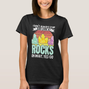 T-shirt Géologue Minéral Collection De Roches Fossiles Je 