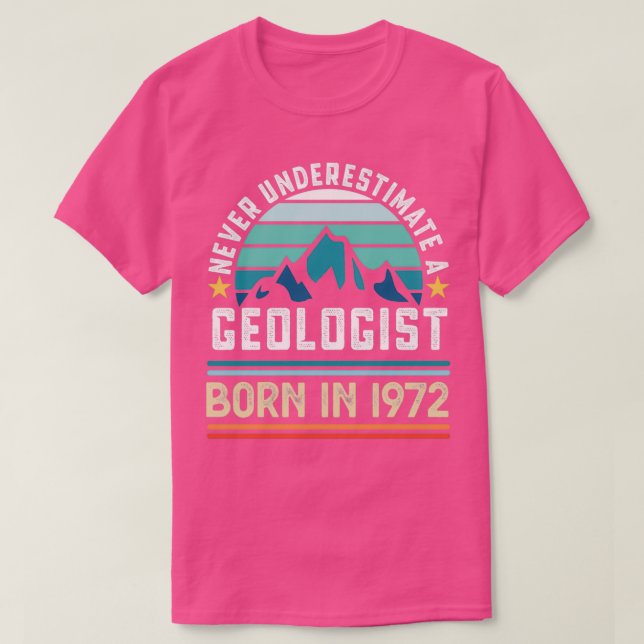T-shirt Géologue né 1972 50e anniversaire Géologie Cadeau (Design devant)