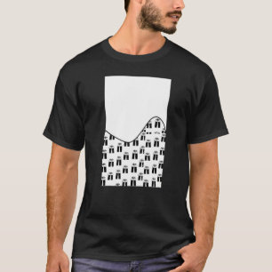 T-shirt GEOMETRIC DEUX TONE MOTIF de Noël Blanc et Bla