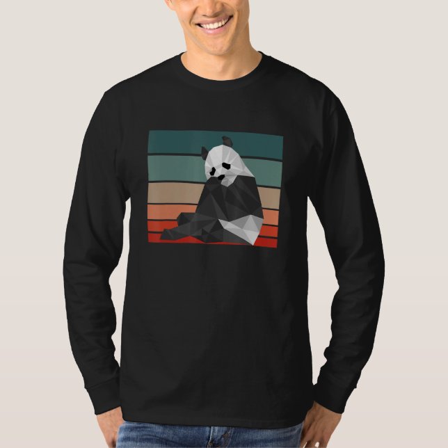 T-shirt Geometric Panda Geometrical Panda Designs (Devant)