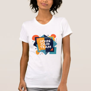 T-shirt Geometric Recruitment Graphic – Bold White Text "J