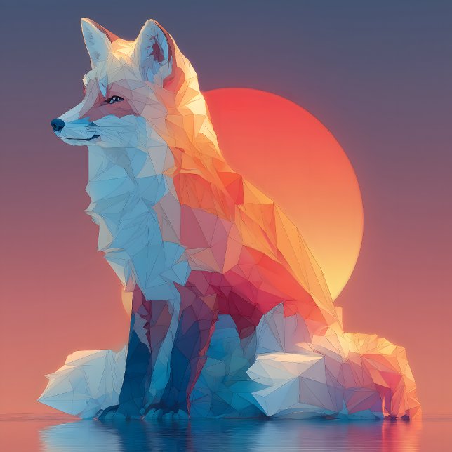 T-shirt Geometric Wolf Silhouette |Modern Polygon Wildlife (Créateur téléchargé)