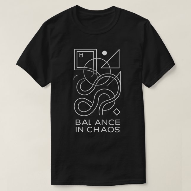 T-shirt Géométrie Abstraite : Équilibre dans le Chaos (Design devant)