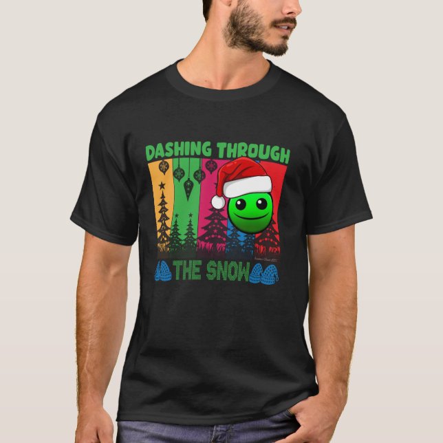 T-shirt Géométrie Dashing À Travers Le Jeu De Dash Du Somm (Devant)