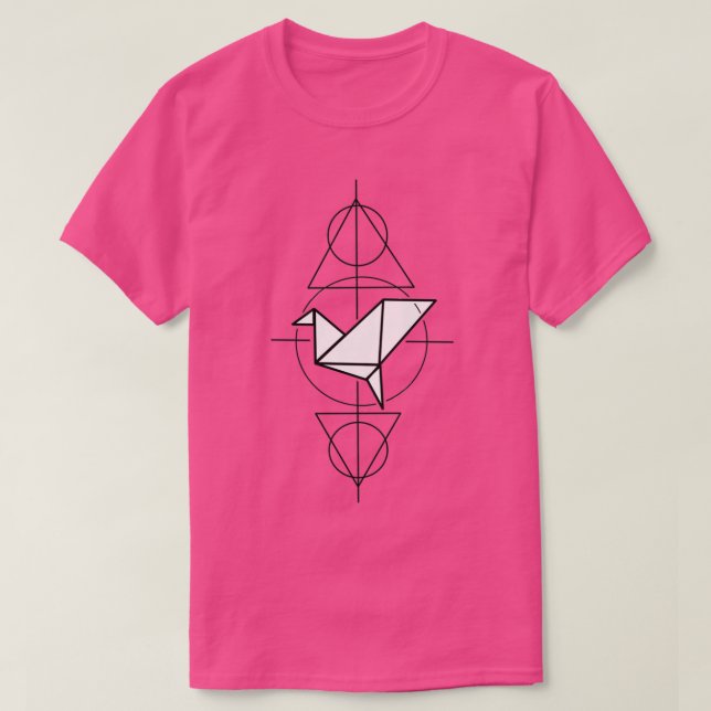 T-shirt Géométrie de grue de papier (Design devant)