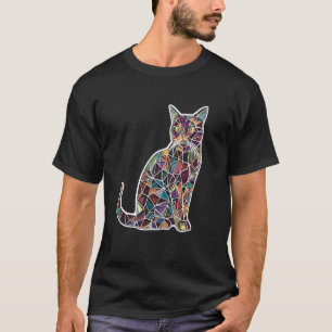 T-shirt Géométrie de mosaïque de verre coloré abstrait