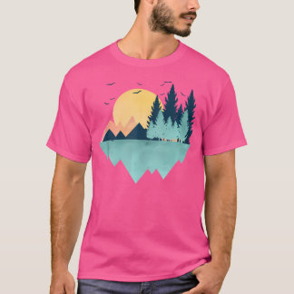 T-shirt Géométrie drôle Montagne Géométrie Abstraite en ex