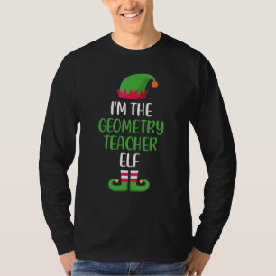 T-shirt Géométrie Enseignant Elf Famille de Noël Correspon
