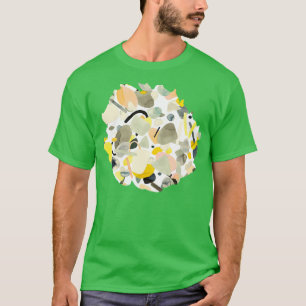 T-shirt Géométrie organique Abstraite moutarde
