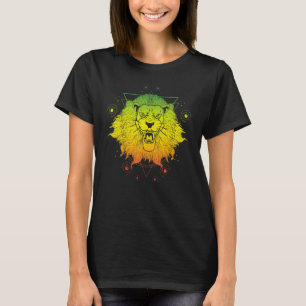 T-shirt Géométrie Sacrée Afrique Safari Zoo Animal Lion