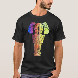T-shirt Géométrie sacrée Animal asiatique Colorful Elephan