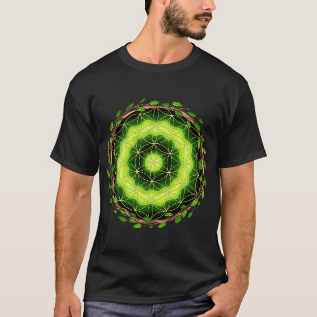 T-shirt Géométrie sacrée de l'Ayahuasca (Devant)