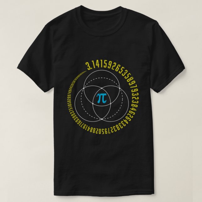 T-shirt Géométrie Sacrée Pi Venn Diagramme Math STEM 314 P (Design devant)