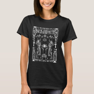 T-shirt Géométrie sacrée Science Déesse égyptienne Sekhmet