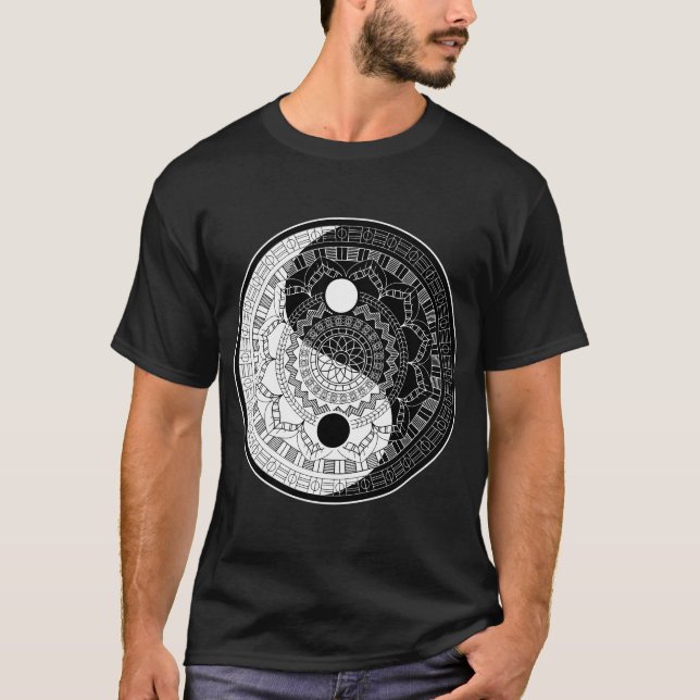 T-shirt Géométrie sacrée Yin Yang Dala (Devant)