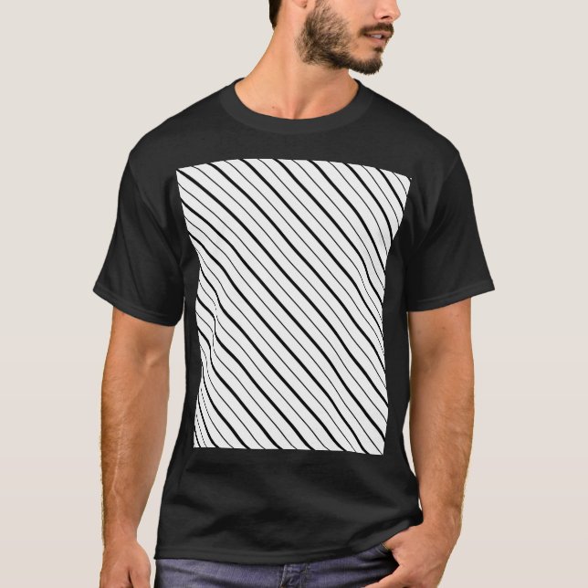 T-shirt Géométrie simple de ligne noire (Devant)