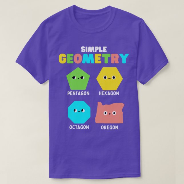 T-shirt Géométrie simple Math Maigre Visages Drôle Formes  (Design devant)