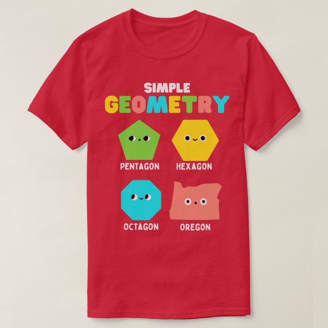 T-shirt Géométrie simple Math Maigre Visages Drôle Formes  (Design devant)