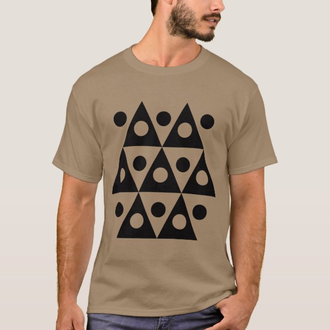 T-shirt Géométrique 260514 - noir (Devant)