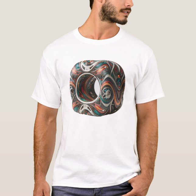 T-Shirt Géométrique 3D Vibrant (Devant)