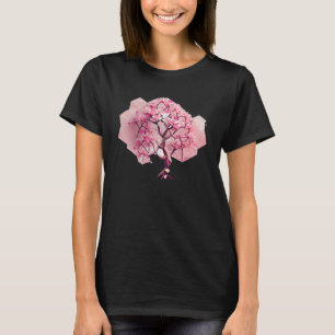 T-shirt Géométrique A Rafraîchissant et vibrant rose ceris