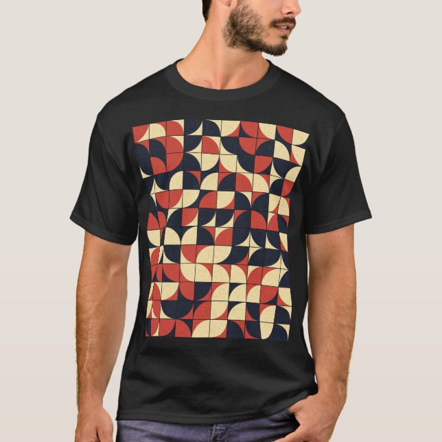T-shirt géométrique Abstraite : art informatique. (Devant)