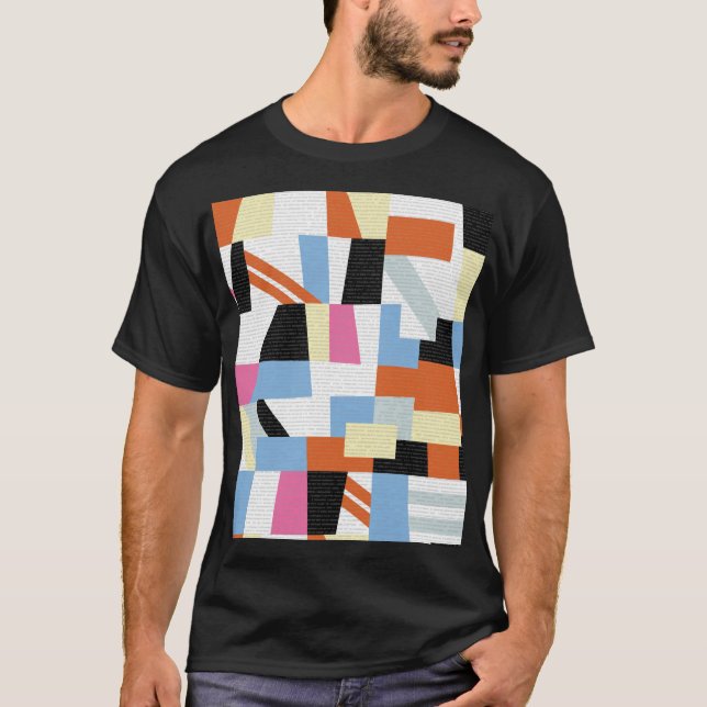 T-shirt Géométrique créative : conception Motif de longueu (Devant)