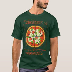 T-shirt Géométrique Da Vinci Pizza Artiste Pizzaholic