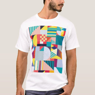 T-shirt Géométrique décorative : Motif Abstrait Vintage.