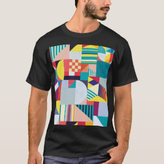 T-shirt Géométrique décorative : Motif Abstrait Vintage.