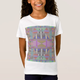 T-Shirt Géométrique vert violet rose
