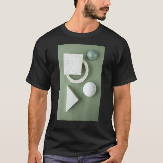 T-shirt Géométrique verte
