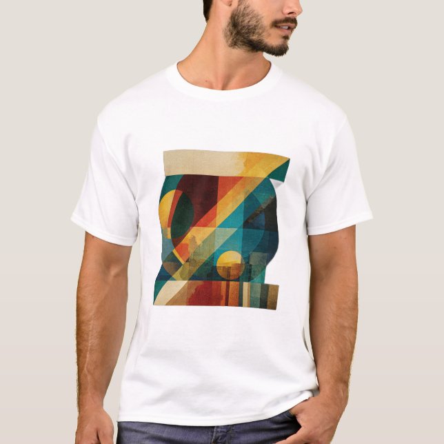 T-shirt Géométrique « Z » – Monogramme abstrait du milieu  (Devant)