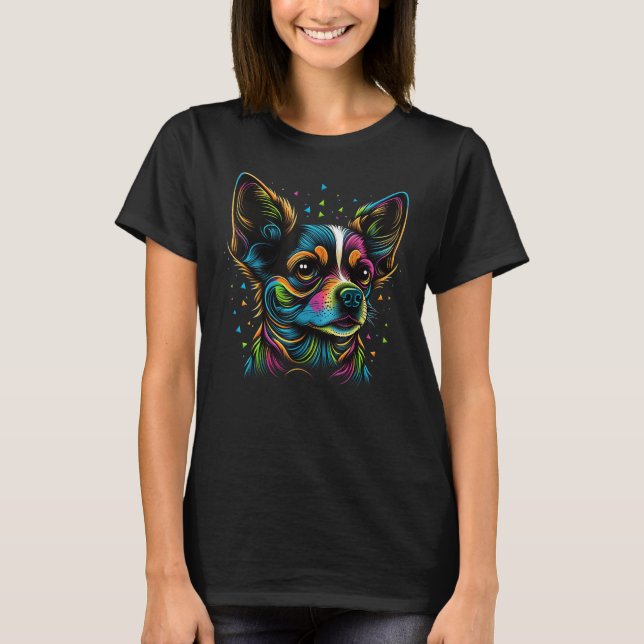 T-shirt Geometry Chihuahua Mandala 1 (Devant)