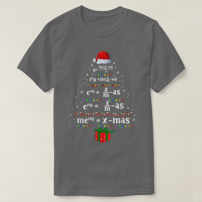 T-shirt Geometry Math Science Teacher Merry Christmas (Design devant)
