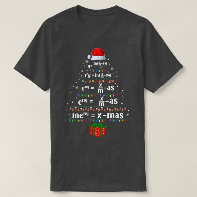 T-shirt Geometry Math Science Teacher Merry Christmas (Design devant)
