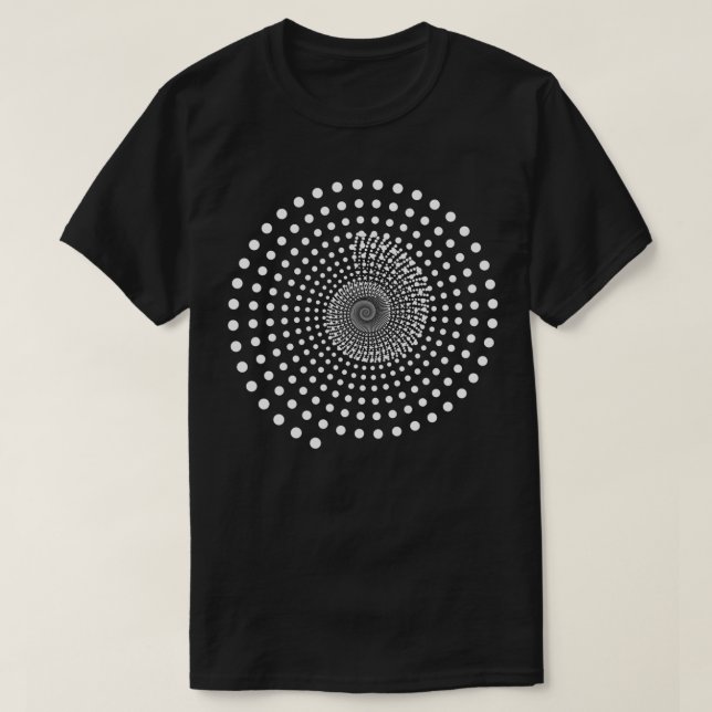 T-shirt Geometry Spiral Ammonite Design (Design devant)