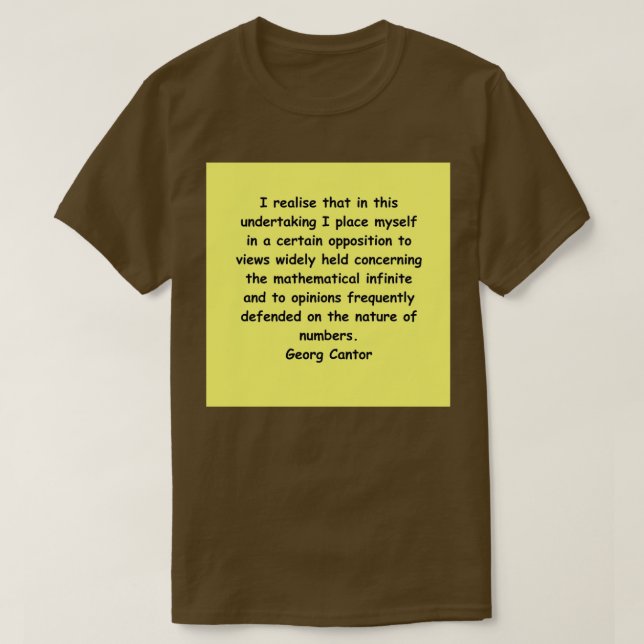 T-shirt Georg Cantor 9 (Design devant)