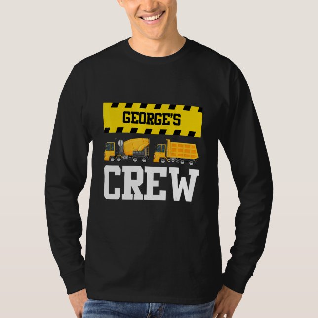 T-shirt George Construction Crew Doublon Personnalisé Dump (Devant)