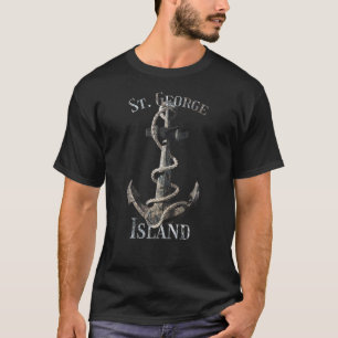 T-shirt George Island Floride Vacances Ancre nautique Sai