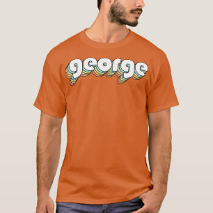 T-shirt George Retro Rainbow Typographie style défraîchi
