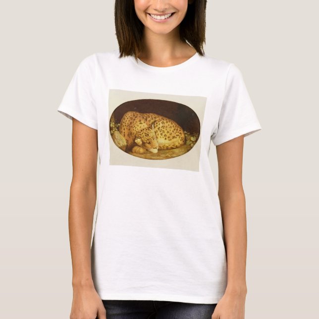 T-shirt George Stubbs | Léopard dormant, 1777 (émail sur (Devant)