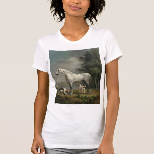 T-shirt George Stubbs - Un chasseur de gris pomme