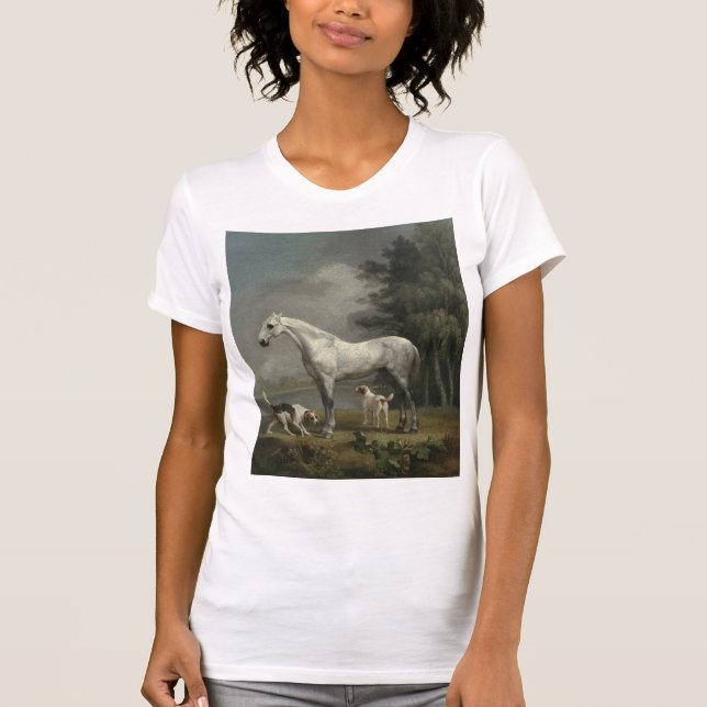 T-shirt George Stubbs - Un chasseur de gris pomme (Devant)